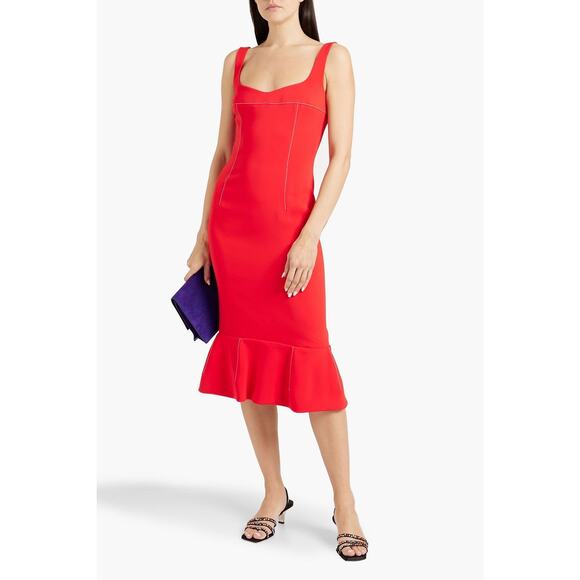 Marni Fluted Cady Midi Dress, NWT, Size: 42 - Picture 1 of 8